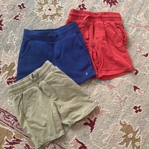 Kids Casual Shorts Set - Blue, Red, and Tan